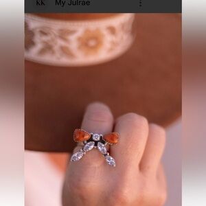 Krushkandy 925 Sterling Silver and genuine Crystals with Orange Spiny Oyster NIB